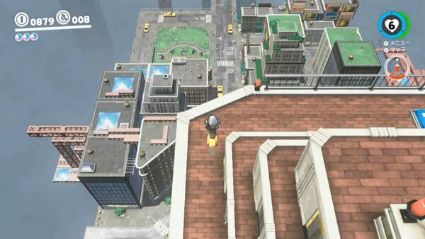 大ジャンプ！ 屋上の駐輪場！