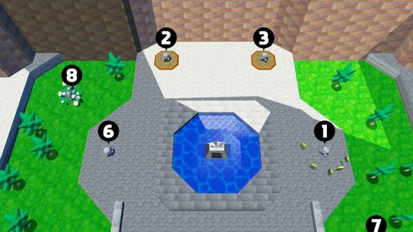 中庭にひそむ 宝箱のワナ