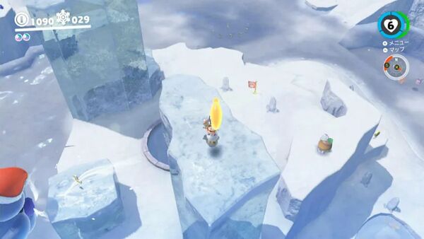 氷の中から とび出した