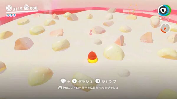 大ナベ泳いで 音符集め