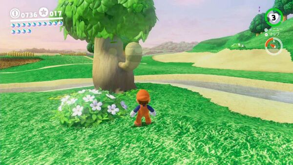 しっぽの先から とび出した