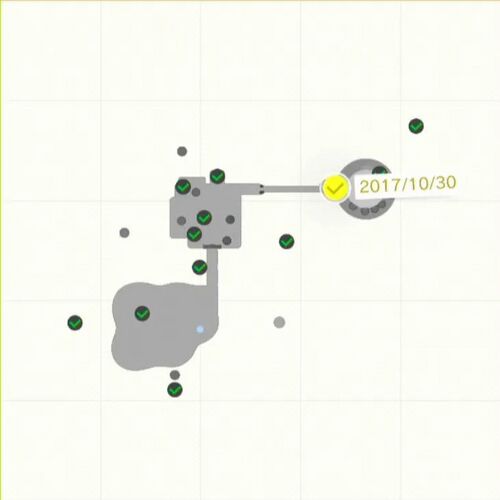 大きな帽子の つばの下