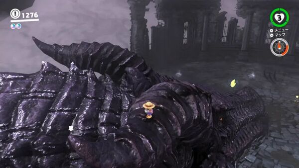 おっきなツノに ひっかけて