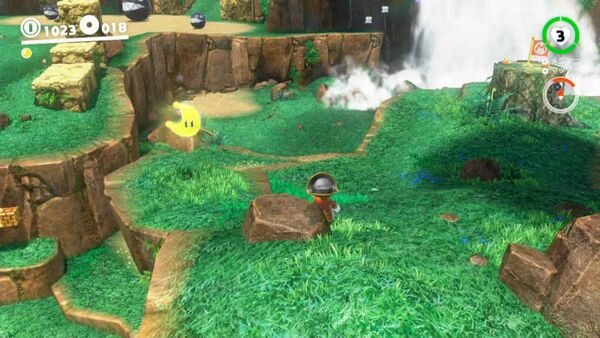 切り立った ガケの上