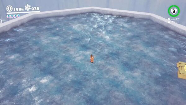 氷の下を うごめくモノ