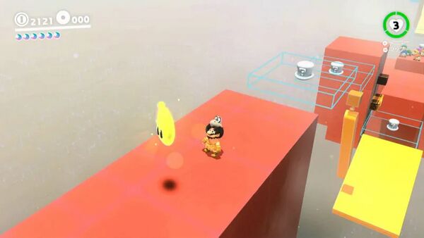 ふしぎな雲で 壁の上