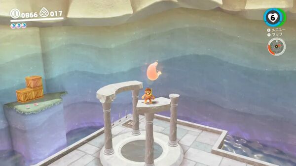 水の広場の屋上で