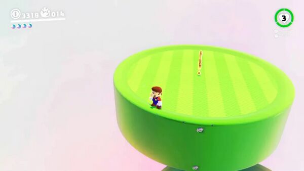 くるくるアスレチックで 音符集め