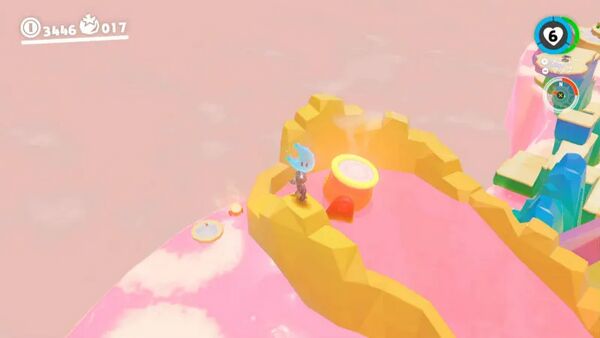 大ナベに向かう発射台