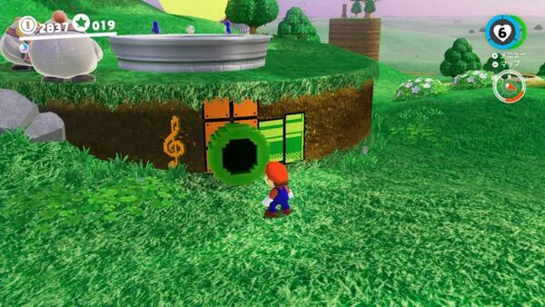 井戸のまわりで 音符集め