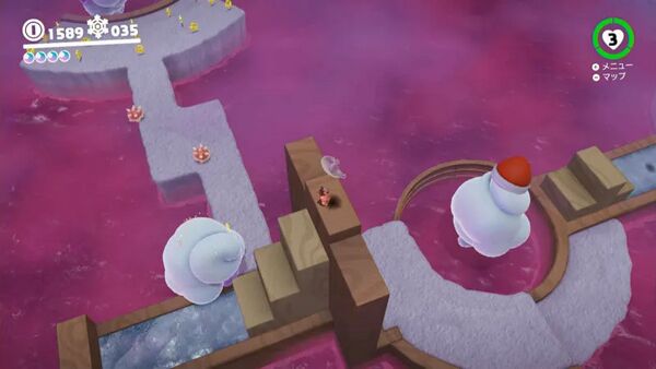 吹きすさぶアーチの上