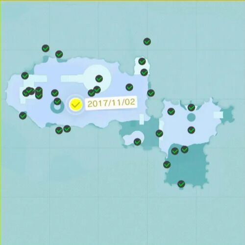 水中の折れた柱から