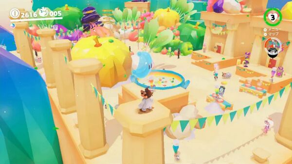 ならんだ柱の てっぺんで