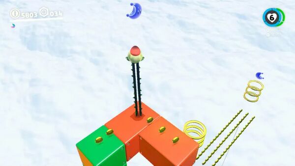 背のびして 雲の上