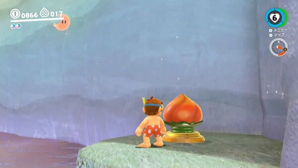 壁ぎわを 高く とんで