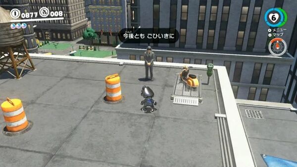 大ジャンプ！ 屋上の駐輪場！