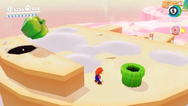 転がる野菜の裏側に