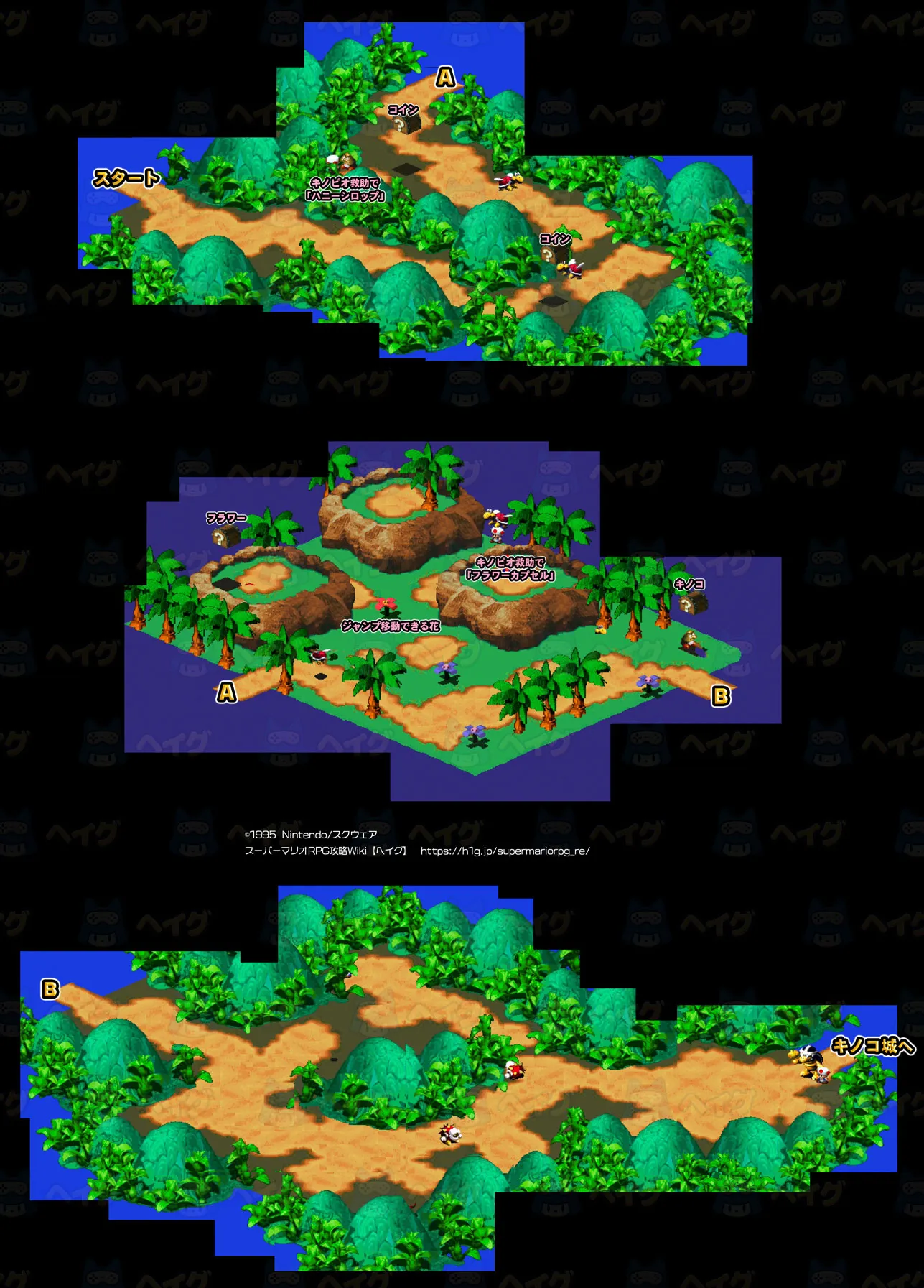 マッシュロードのマップ