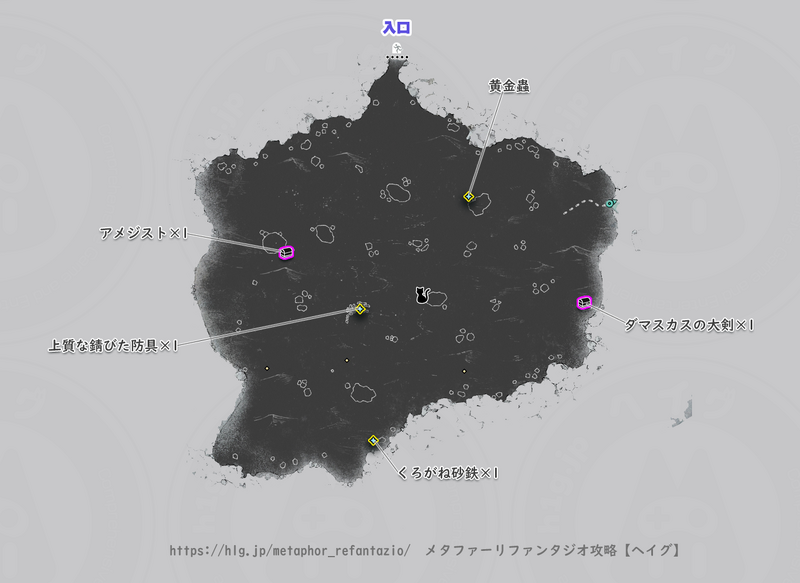 トラディア砂漠のマップ