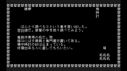 机を調べた後、専門書の「門」から出る