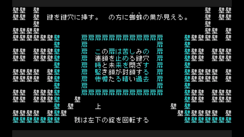 城の扉の錠前テキスト