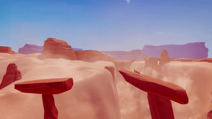 不安定な足場2つめは崩れてから飛び移る