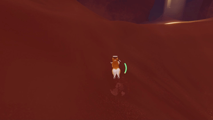 ジャンプを多用して流砂を抜ける