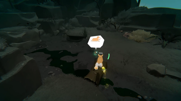 泉の掃除（丸太）