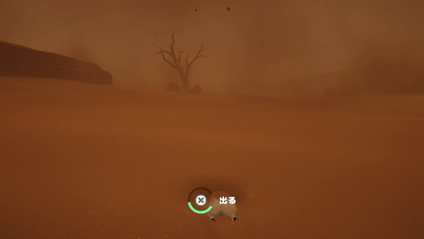 土を掘って身を隠し、嵐を凌ぐ