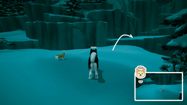 マラミュートのみで右の道を進む