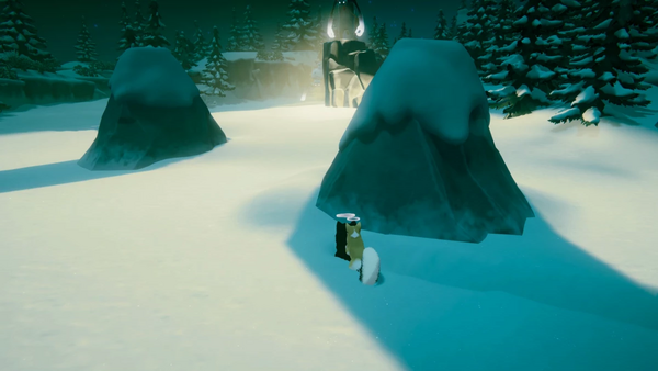 岩陰に隠れて進む