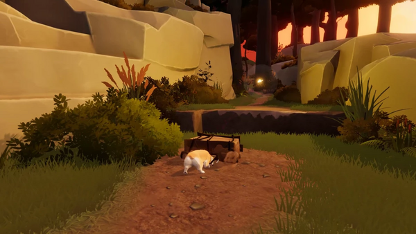 丸太を足場に崖を登る