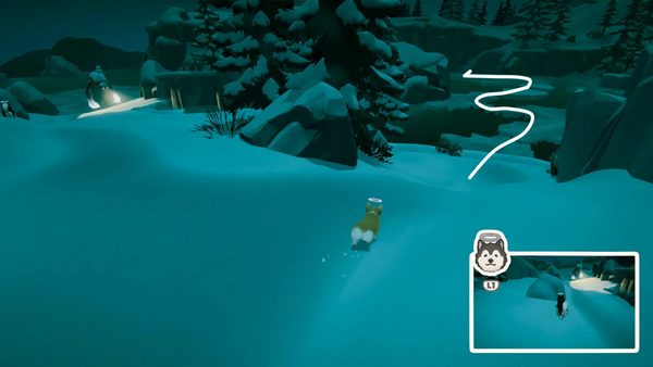 ボングのみで氷の足場を進む