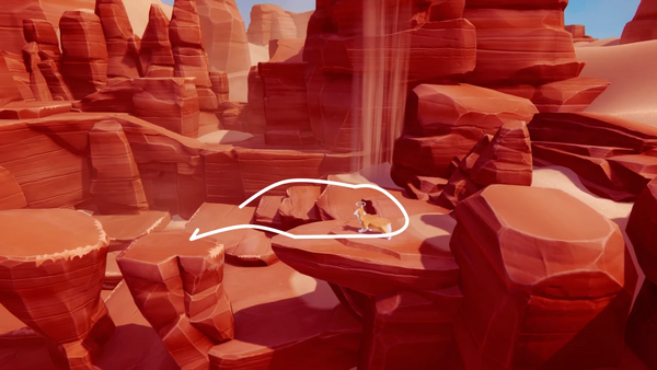 さばくの入口を進む