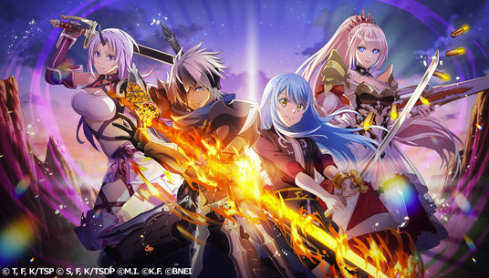 『転生したらスライムだった件_魔王と竜の建国譚』『テイルズオブ』シリーズとのコラボ開始！「テイルズオブアライズ」よりアルフェン、シオンとユーリ姿のリムルが登場！の画像