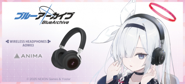 『ブルーアーカイブ』_プラナver._録り下ろし音声ガイダンス搭載Bluetoothヘッドホンを期間限定で受注販売_～_ANIMA_AOW03_BA_～の画像