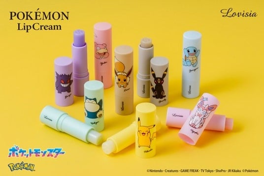 モンスターボール刻印入りでシック＆キュートなLovisiaポケモンリップクリームが新発売の画像