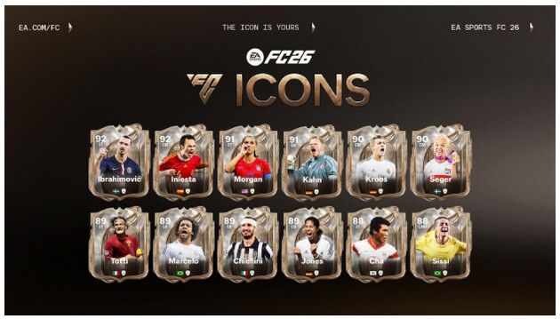FC26：新アイコンを紹介！新たな世代を象徴する才能とファンに愛され続けた名選手たちが、ついにアイコンの仲間入りの画像