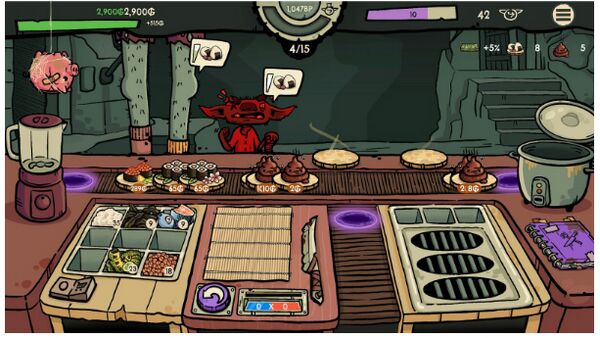 ローグライク・寿司レストラン経営ゲーム『へいお待ち！ゴブリン寿司』日本語デモ配信開始テレビに影響されたゴブリン、思いつきで寿司を握るの画像