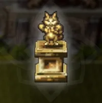 金のキャットリン像