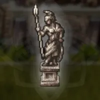 剣闘士の像（左）