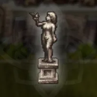 劇場の彫像（左）