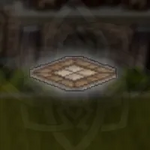 教会の紋様付き石畳