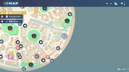 「戦いのフルコース・一つ星」発生場所・地図