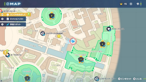 「トリミアンリーグへの挑戦」発生場所・地図