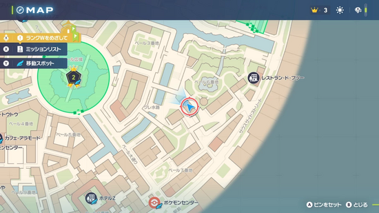 あおいはなのフラベベ生息地・地図