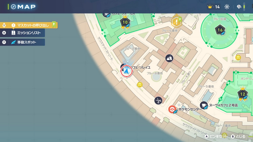 「エレザードのお部屋探し」発生場所・地図