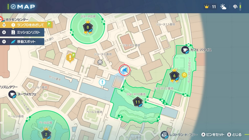 「めざせトリミアントリマー」発生場所・地図