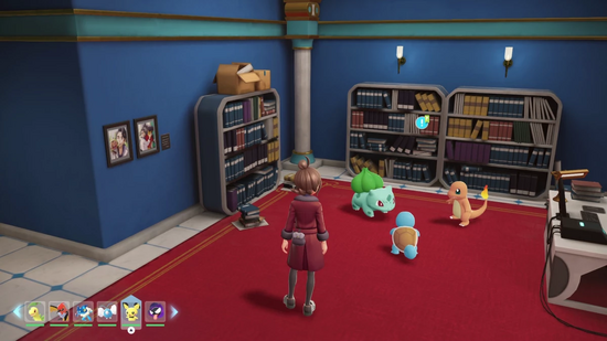 フシギダネ、ヒトカゲ、ゼニガメから1匹を選ぶ