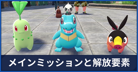 メインミッション一覧と解放要素